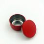 Rose gold small round tin box custom logo for tea