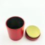 Gold round shape tin gift box packaging with printed logo