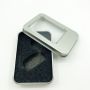 Custom silver metal tin box with window and foam tray