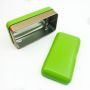 Green metal tin packaging box with custom logo
