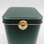 Dark Green metal tin box gift packaging with metal lock