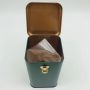 Dark Green metal tin box gift packaging with metal lock