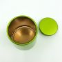 Gold Green round metal box with custom logo printing