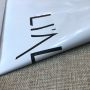 Custom white polymailer with handle and logo for clothes