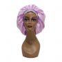 Custom satin bonnets with bling rhinestone and logo