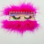 Pink Feather Diamond Eyelash Packaging Box