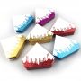 Red Glitter paper eyelash box packaging with logo