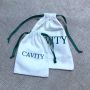 Customized white cotton bag pouch and box with logo 