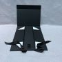 Custom black strong magetic folding paper box for wig hair clothing with ribbon tie 